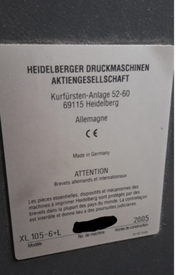 2005  Heidelberg XL 105 6 Color full